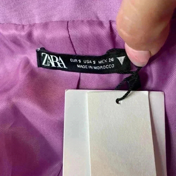 NEW Zara Cut Out Blazer Lilac Long Sleeve Dress Size Small - Picture 10 of 12